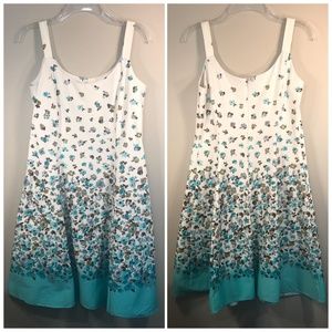 Dress Barn l Aqua Floral Dress